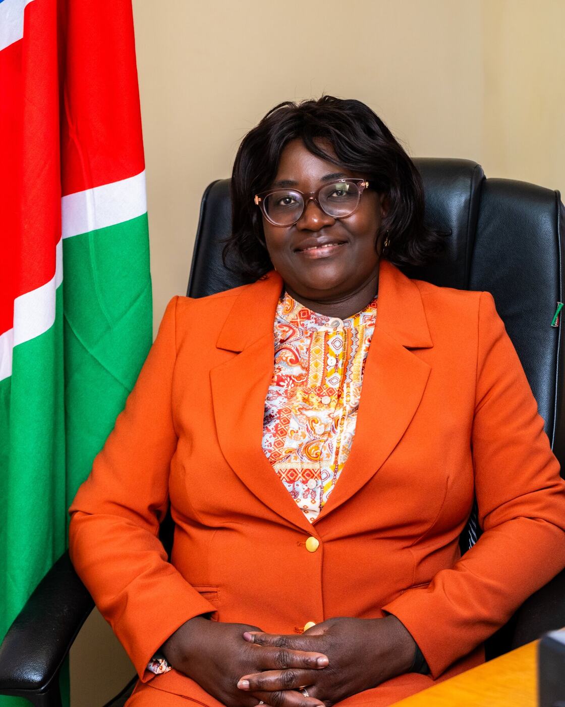 Corporate portrait with flags photography Harare